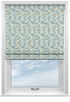 Whaley Great, Big Splash Shore - Twist&Fit Roman Blind